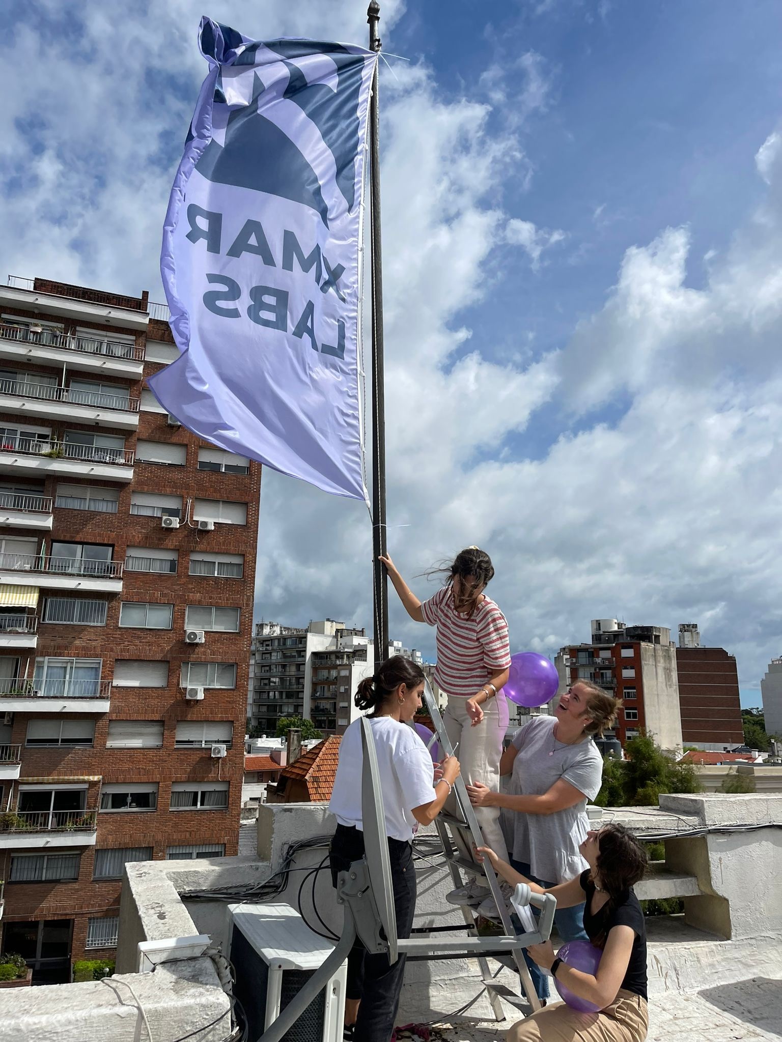 A purple flag waved over Xmartlabs’ offices during March, commemorating International Women’s Day on the 8th of that month.
