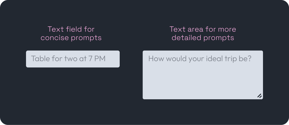 Text field and text area